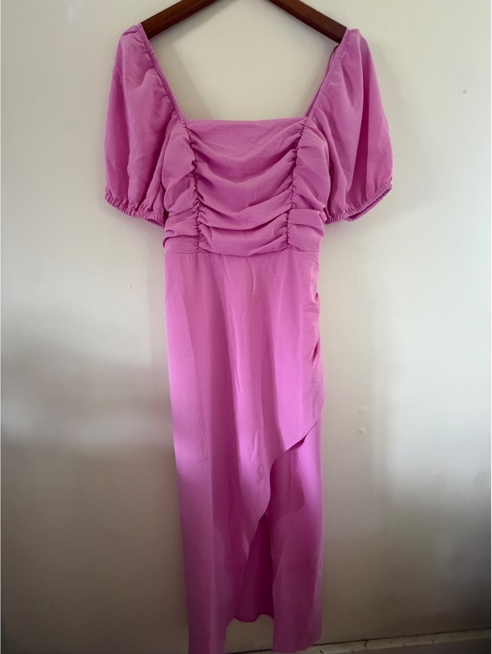 By The River NWT Pink Midi Puff Sleeve Dress Size Medium